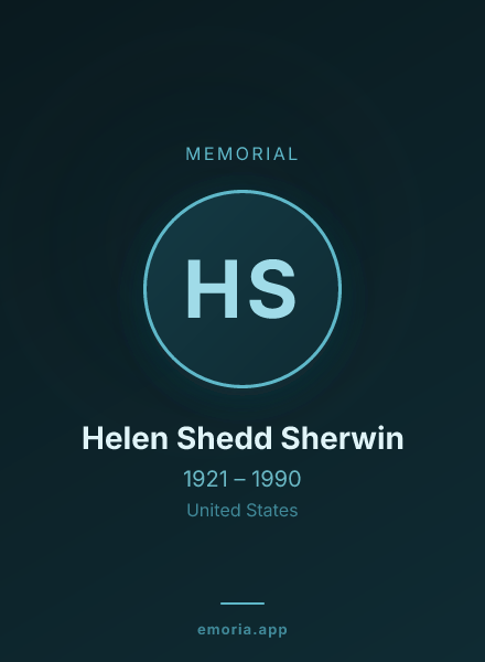 Memorial portrait of Helen Shedd Sherwin