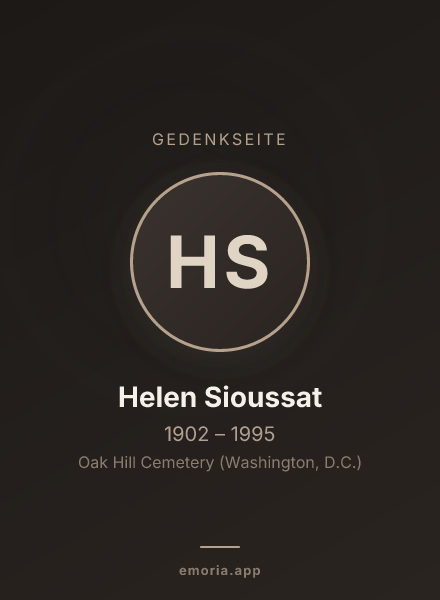Gedenkportrait von Helen Sioussat