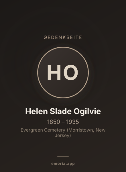 Gedenkportrait von Helen Slade Ogilvie
