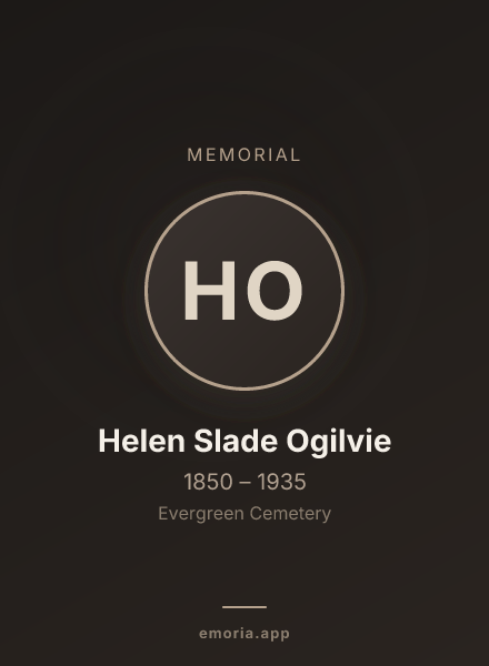 Memorial portrait of Helen Slade Ogilvie