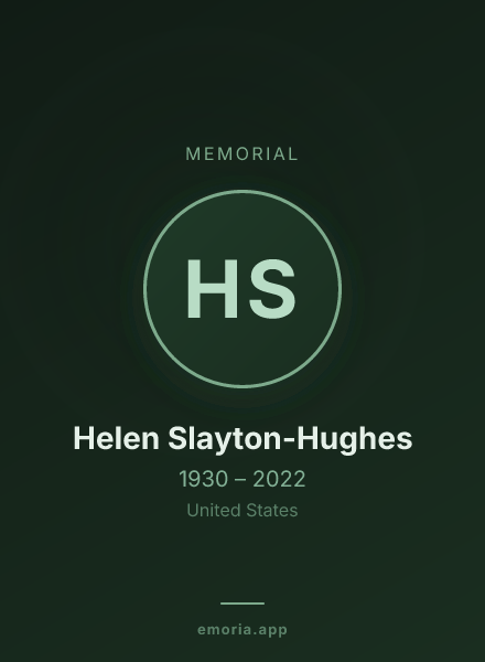 Memorial portrait of Helen Slayton-Hughes