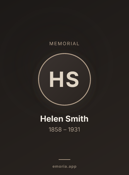 Memorial portrait of Helen Smith