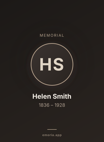 Memorial portrait of Helen Smith