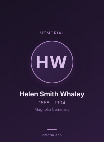 Memorial portrait of Helen Smith Whaley
