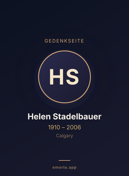 Gedenkportrait von Helen Stadelbauer