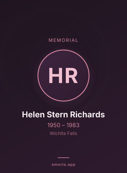 Memorial portrait of Helen Stern Richards