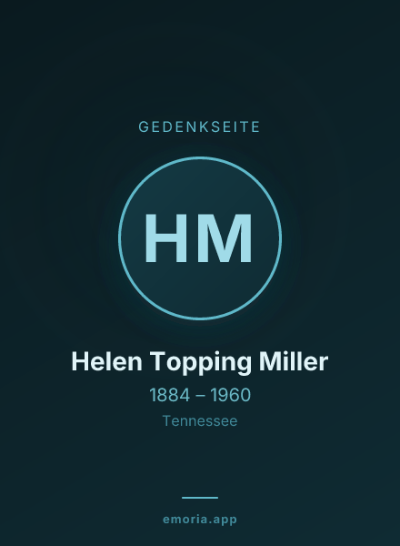 Gedenkportrait von Helen Topping Miller