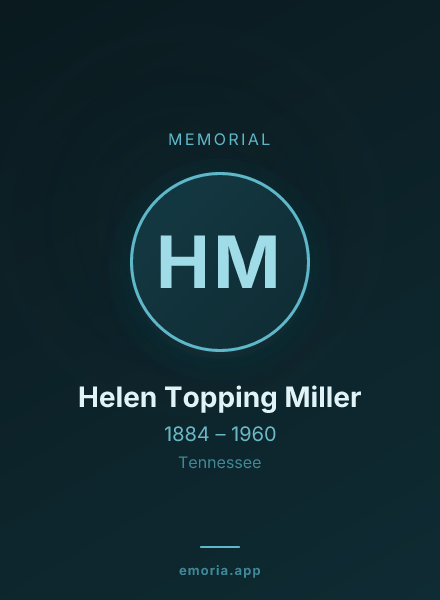 Memorial portrait of Helen Topping Miller