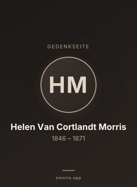 Gedenkportrait von Helen Van Cortlandt Morris