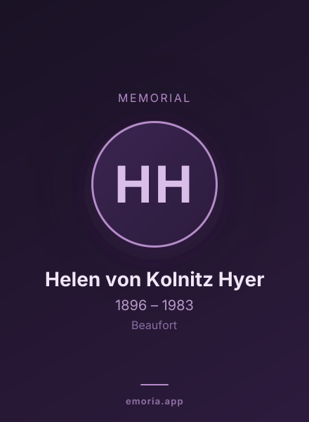 Memorial portrait of Helen von Kolnitz Hyer