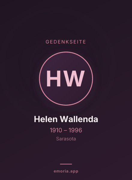Gedenkportrait von Helen Wallenda
