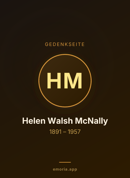 Gedenkportrait von Helen Walsh McNally