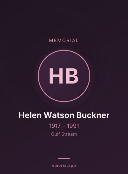 Memorial portrait of Helen Watson Buckner