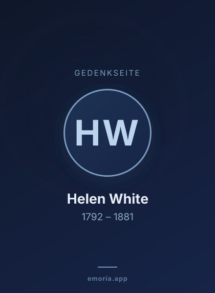Gedenkportrait von Helen White