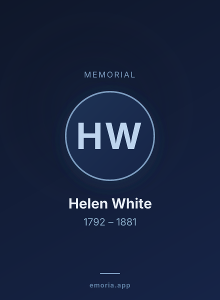 Memorial portrait of Helen White