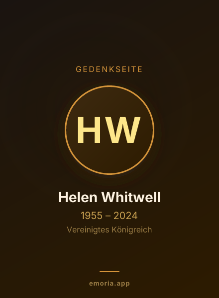 Gedenkportrait von Helen Whitwell