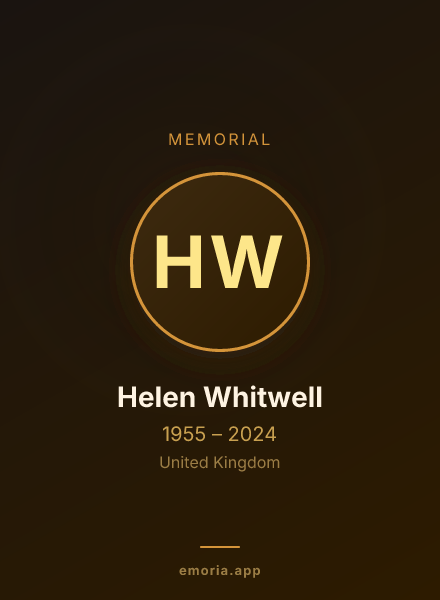 Memorial portrait of Helen Whitwell