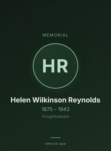 Memorial portrait of Helen Wilkinson Reynolds