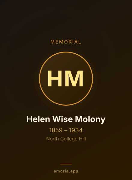 Memorial portrait of Helen Wise Molony