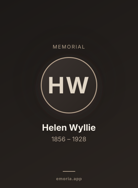 Memorial portrait of Helen Wyllie