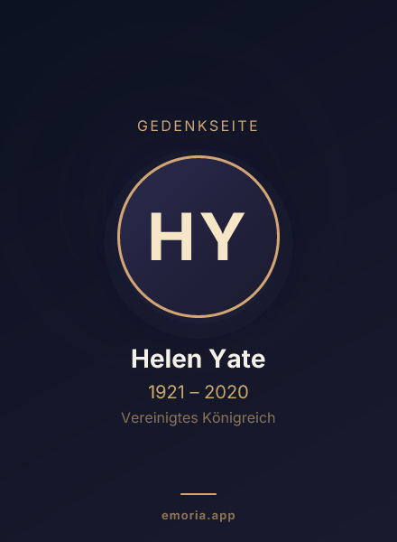 Gedenkportrait von Helen Yate
