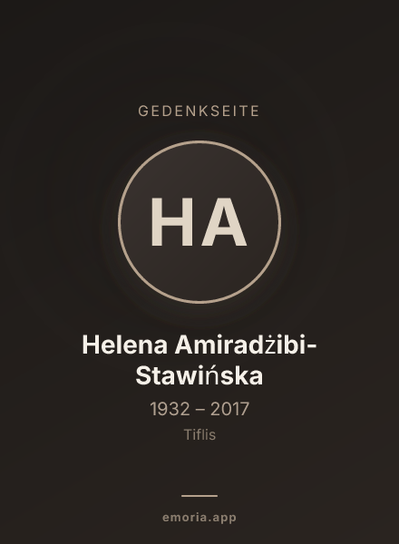 Gedenkportrait von Helena Amiradżibi-Stawińska
