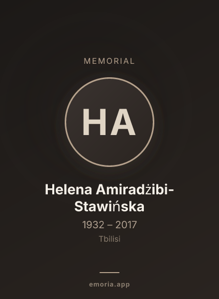 Memorial portrait of Helena Amiradżibi-Stawińska