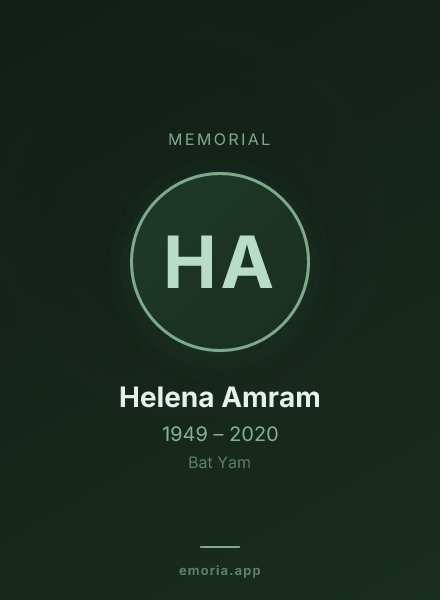 Memorial portrait of Helena Amram