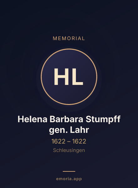 Memorial portrait of Helena Barbara Stumpff gen. Lahr