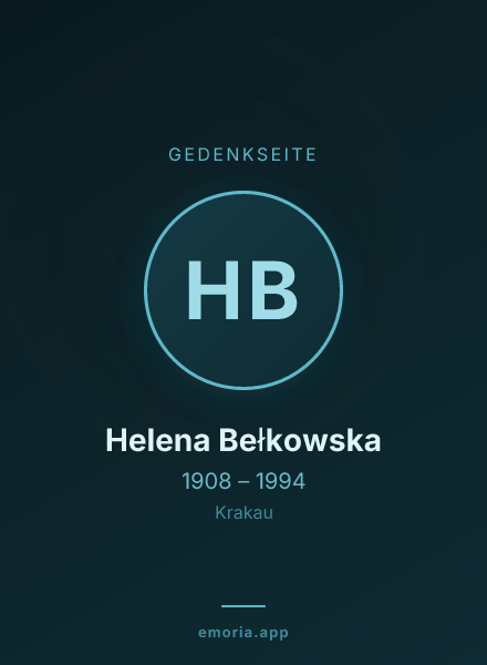 Gedenkportrait von Helena Bełkowska