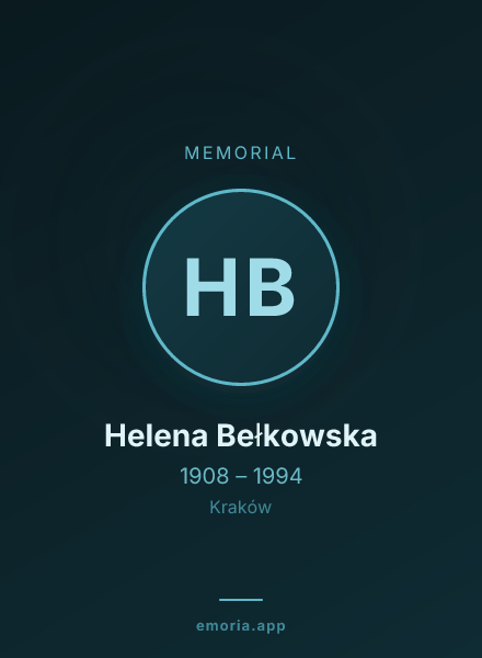 Memorial portrait of Helena Bełkowska