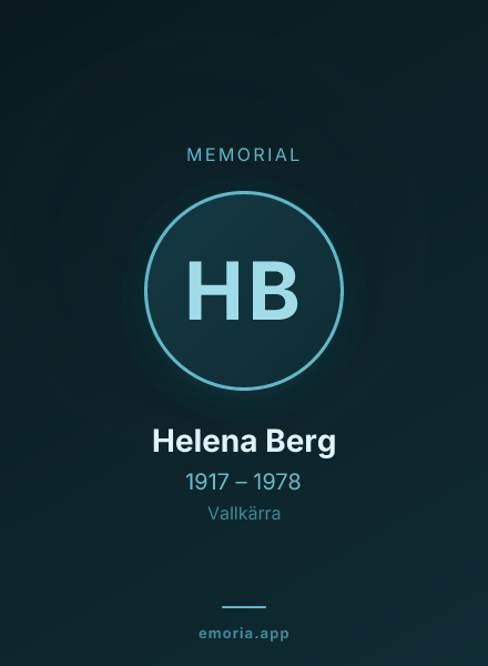 Memorial portrait of Helena Berg