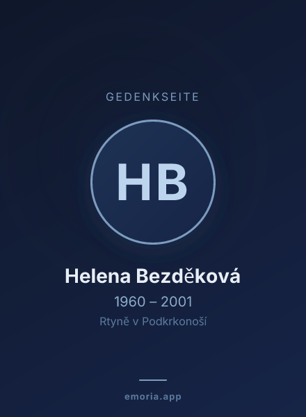 Gedenkportrait von Helena Bezděková