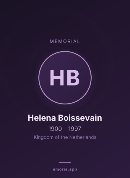 Memorial portrait of Helena Boissevain