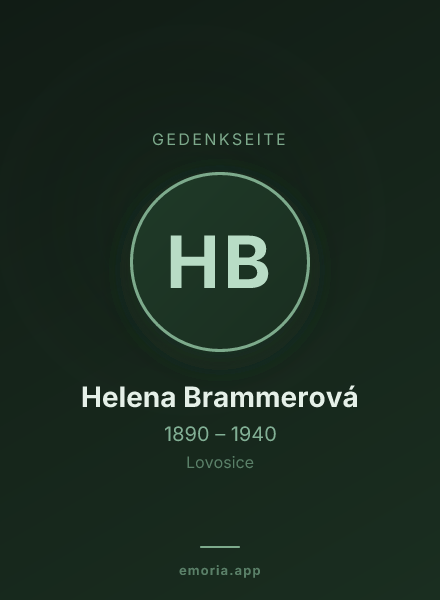 Gedenkportrait von Helena Brammerová