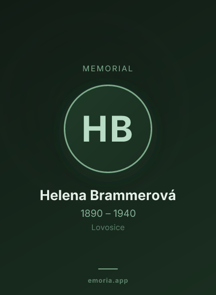 Memorial portrait of Helena Brammerová