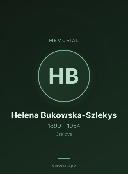 Memorial portrait of Helena Bukowska-Szlekys