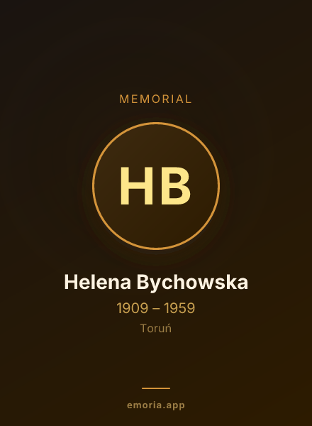 Memorial portrait of Helena Bychowska