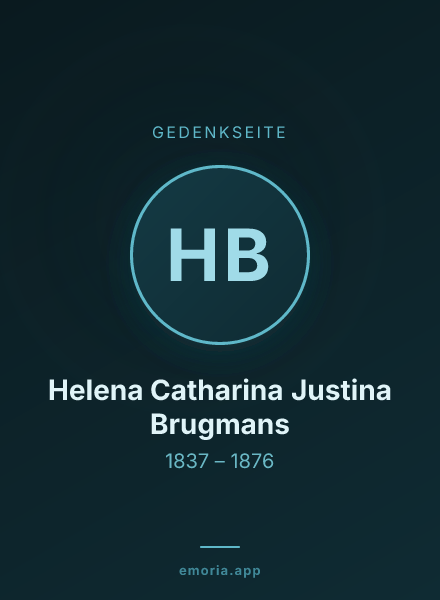 Gedenkportrait von Helena Catharina Justina Brugmans