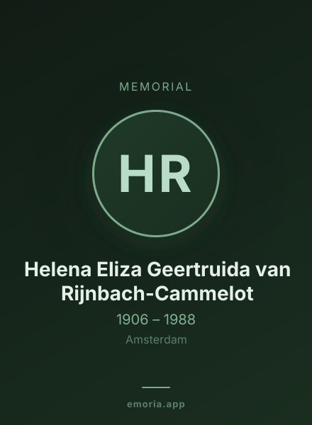 Memorial portrait of Helena Eliza Geertruida van Rijnbach-Cammelot