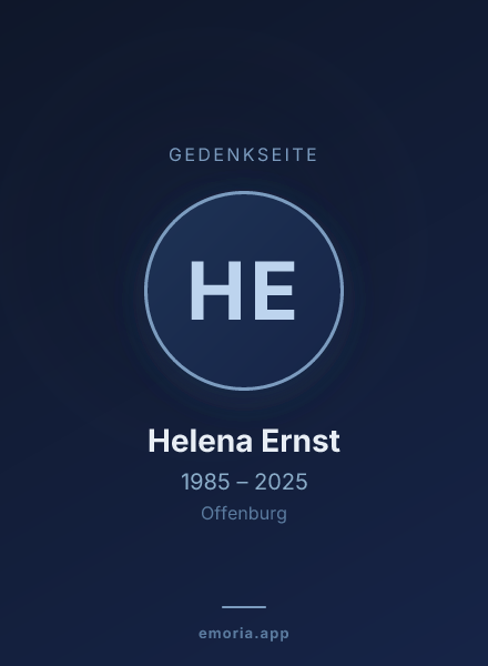 Gedenkportrait von Helena Ernst