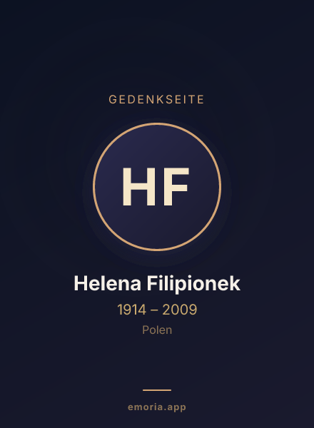 Gedenkportrait von Helena Filipionek
