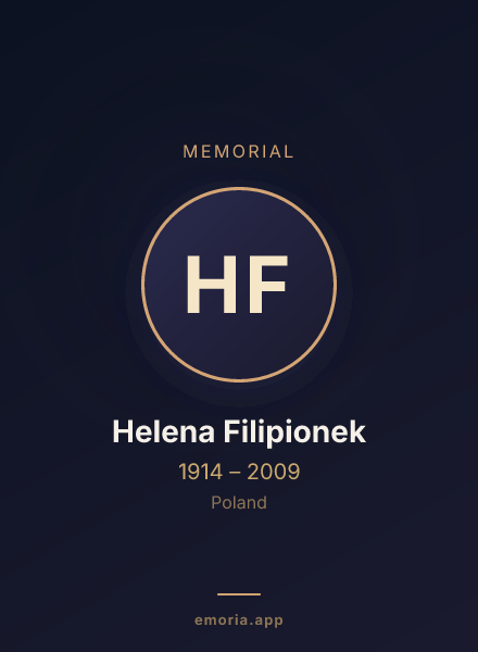 Memorial portrait of Helena Filipionek