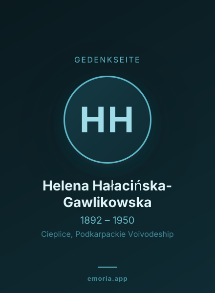 Gedenkportrait von Helena Hałacińska-Gawlikowska