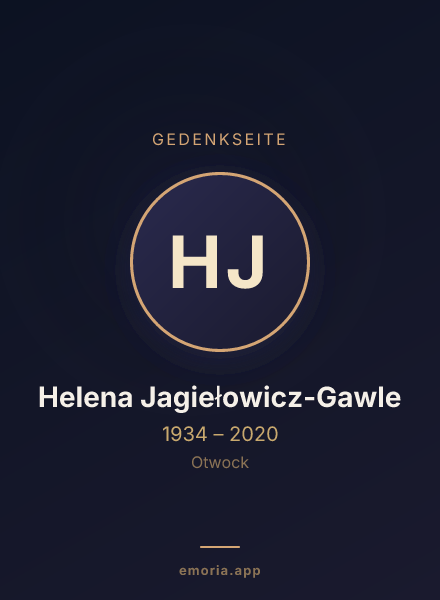 Gedenkportrait von Helena Jagiełowicz-Gawle