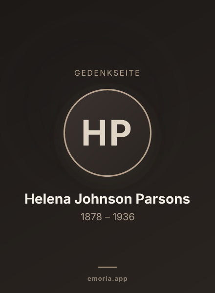 Gedenkportrait von Helena Johnson Parsons