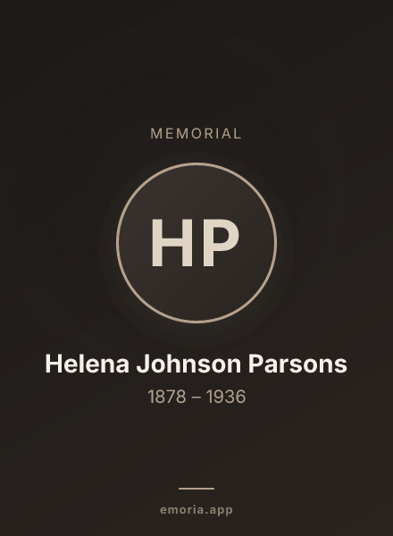Memorial portrait of Helena Johnson Parsons