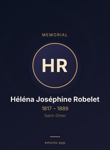 Memorial portrait of Héléna Joséphine Robelet
