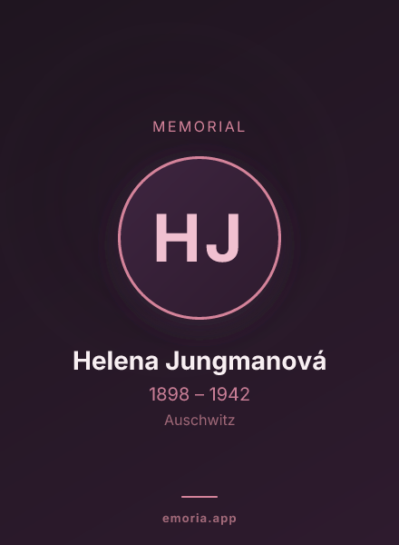 Memorial portrait of Helena Jungmanová