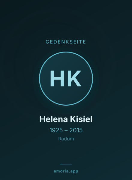 Gedenkportrait von Helena Kisiel